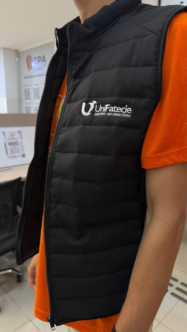 Colete Puffer Preto UniFatecie - Imagem 4